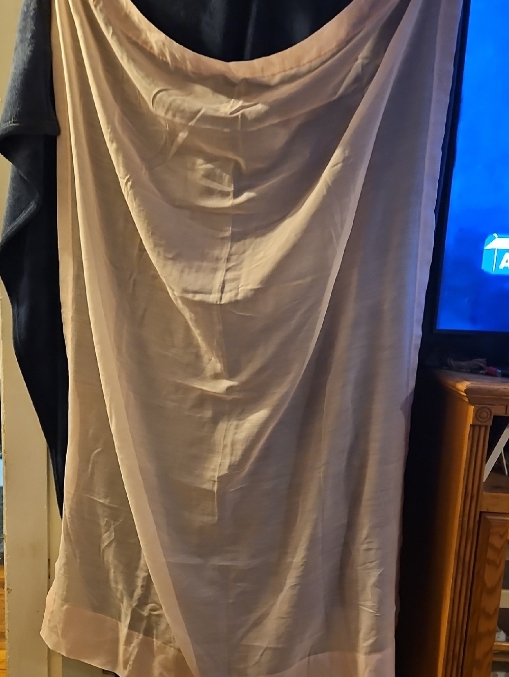 6 Pc Vintage Light Pink Sheer  Curtain